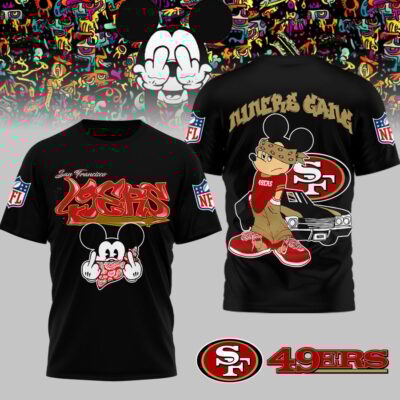 San Francisco 49ers | Premium NFL Gangsta Mickey 3D Shirt