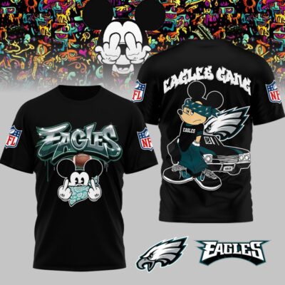 Philadelphia Eagles | Premium NFL Gangsta Mickey 3D Shirt