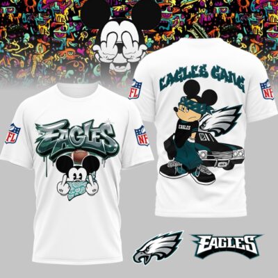 Philadelphia Eagles | Premium NFL Gangsta Mickey 3D Shirt