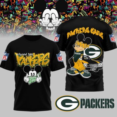 Green Bay Packers | Premium NFL Gangsta Mickey 3D Shirt