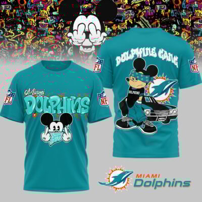 Miami Dolphins | Premium NFL Gangsta Mickey 3D Shirt