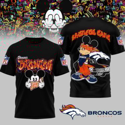 Denver Broncos | Premium NFL Gangsta Mickey 3D Shirt