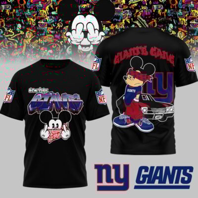 New York Giants | Premium NFL Gangsta Mickey 3D Shirt