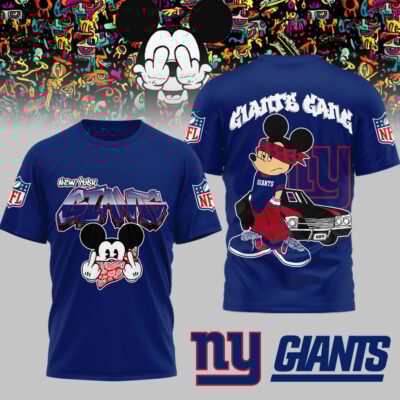 New York Giants | Premium NFL Gangsta Mickey 3D Shirt