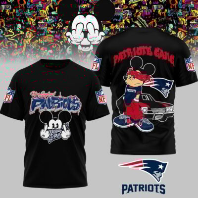 New England Patriots | Premium NFL Gangsta Mickey 3D Shirt