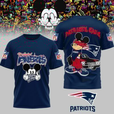 New England Patriots | Premium NFL Gangsta Mickey 3D Shirt
