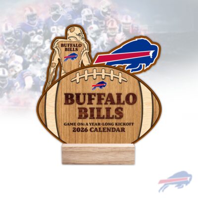 Buffalo Bills | Premium NFL Rugby Ball Shaped 2026 Calendar