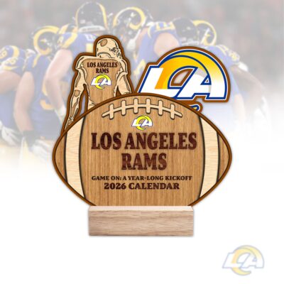 Los Angeles Rams | Premium NFL Rugby Ball Shaped 2026 Calendar