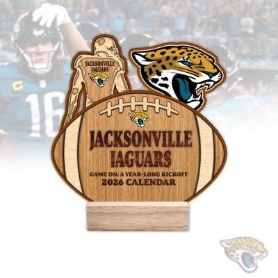 Jacksonville Jaguars | Premium NFL Rugby Ball Shaped 2026 Calendar