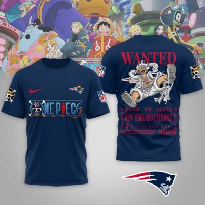 New England Patriots | Premium NFL Wanted Monkey D Luffy 3D Shirt