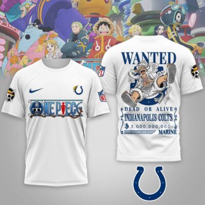 Indianapolis Colts | Premium NFL Wanted Monkey D Luffy 3D Shirt