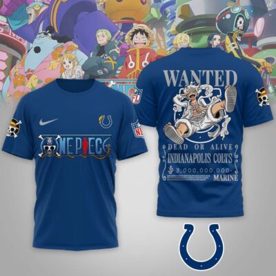 Indianapolis Colts | Premium NFL Wanted Monkey D Luffy 3D Shirt