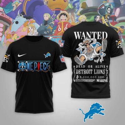 Detroit Lions | Premium NFL Wanted Monkey D Luffy 3D Shirt