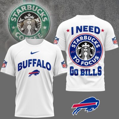 Buffalo Bills | Premium NFL Starbucks Fan 3D Shirt