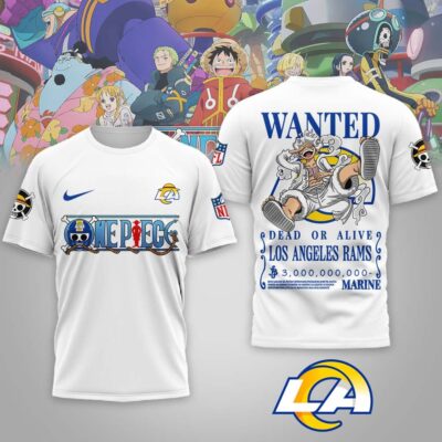 Los Angeles Rams | Premium NFL Wanted Monkey D Luffy 3D Shirt