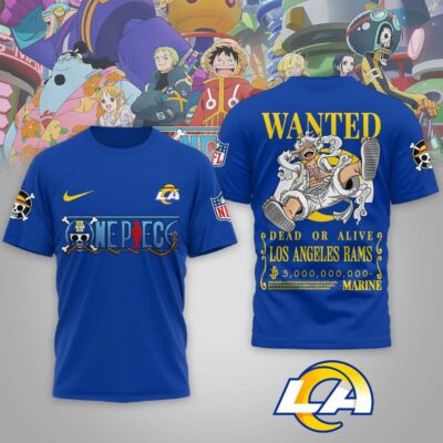Los Angeles Rams | Premium NFL Wanted Monkey D Luffy 3D Shirt