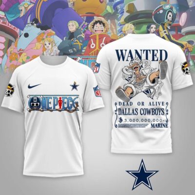 Dallas Cowboys | Premium NFL Wanted Monkey D Luffy 3D Shirt