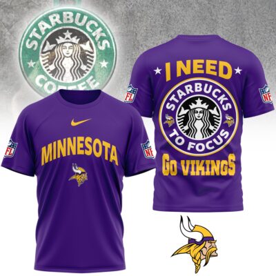 Minnesota Vikings | Premium NFL Starbucks Fan 3D Shirt