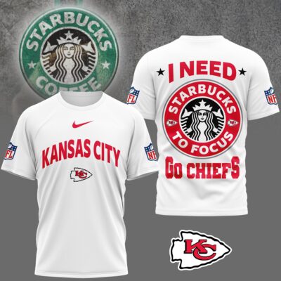 Kansas City Chiefs | Premium NFL Starbucks Fan 3D Shirt