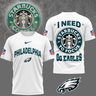 Philadelphia Eagles | Premium NFL Starbucks Fan 3D Shirt