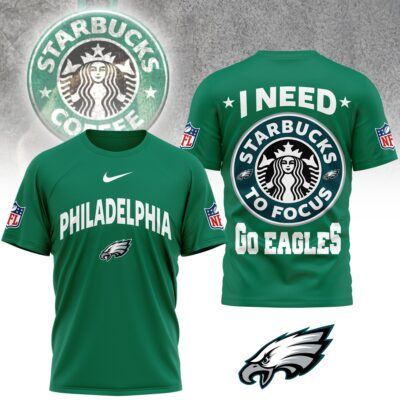 Philadelphia Eagles | Premium NFL Starbucks Fan 3D Shirt