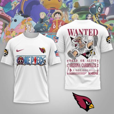 Arizona Cardinals | Premium NFL Wanted Monkey D Luffy 3D Shirt