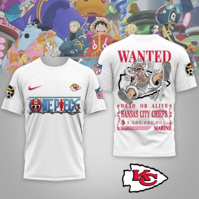 Kansas City Chiefs | Premium NFL Wanted Monkey D Luffy 3D Shirt