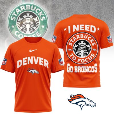 Denver Broncos | Premium NFL Starbucks Fan 3D Shirt