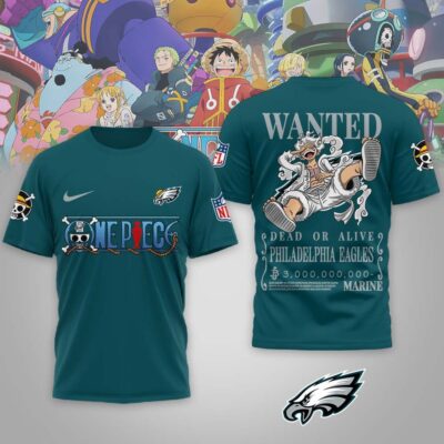 Philadelphia Eagles | Premium NFL Wanted Monkey D Luffy 3D Shirt
