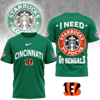 Cincinnati Bengals | Premium NFL Starbucks Fan 3D Shirt
