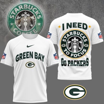 Green Bay Packers | Premium NFL Starbucks Fan 3D Shirt