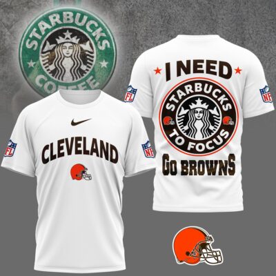 Cleveland Browns | Premium NFL Starbucks Fan 3D Shirt