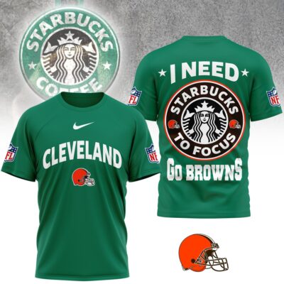 Cleveland Browns | Premium NFL Starbucks Fan 3D Shirt