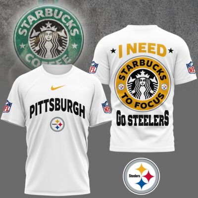 Pittsburgh Steelers | Premium NFL Starbucks Fan 3D Shirt