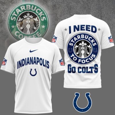 Indianapolis Colts | Premium NFL Starbucks Fan 3D Shirt