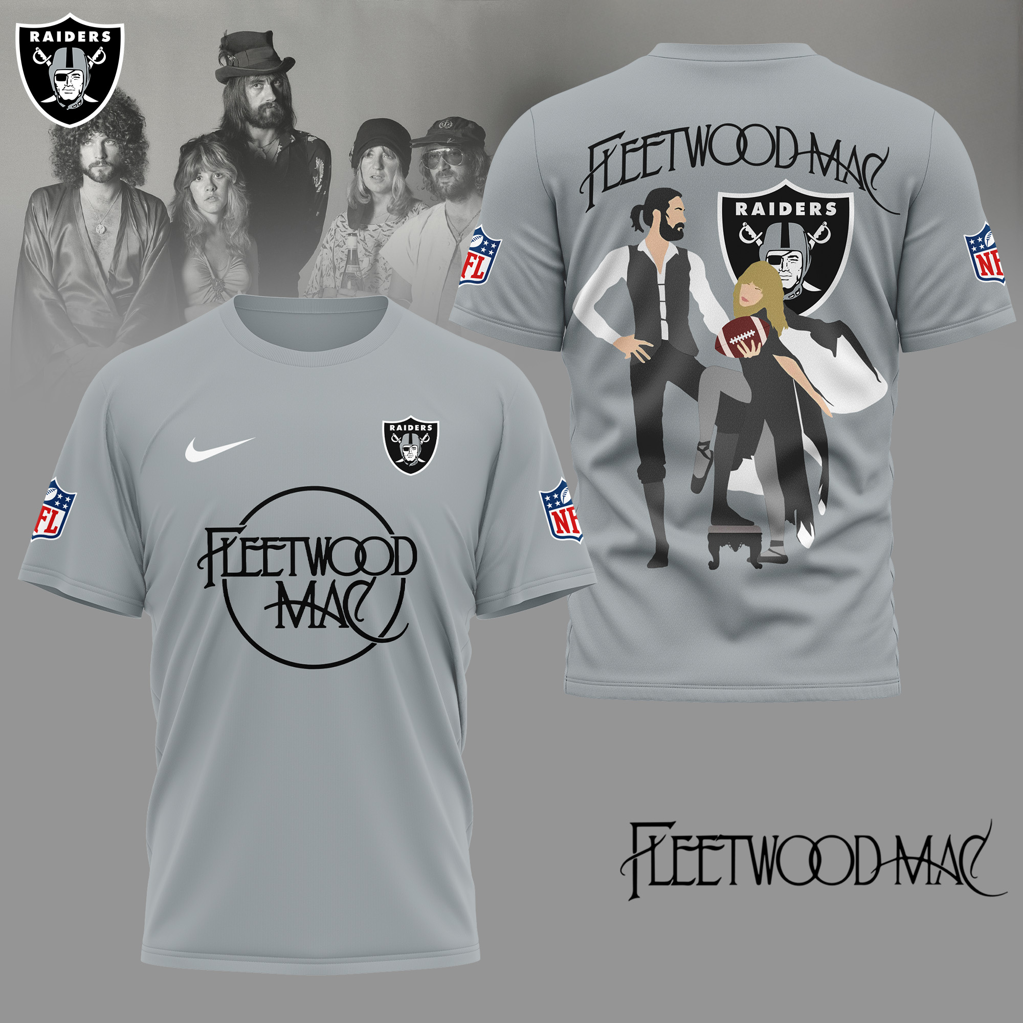 Las Vegas Raiders | Premium NFL and Fleetwood Mac 3D Shirt - Image 2