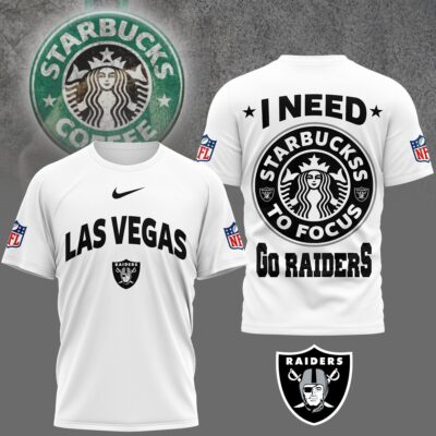 Las Vegas Raiders | Premium NFL Starbucks Fan 3D Shirt