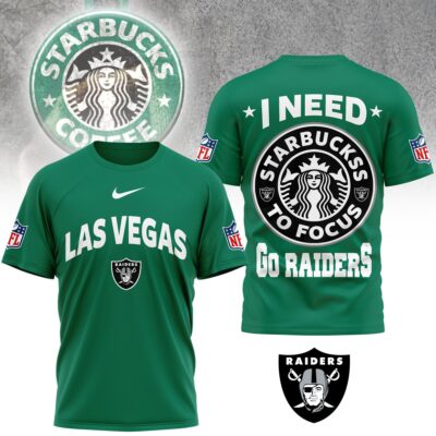 Las Vegas Raiders | Premium NFL Starbucks Fan 3D Shirt