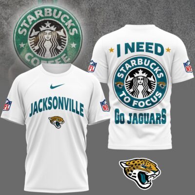 Jacksonville Jaguars | Premium NFL Starbucks Fan 3D Shirt