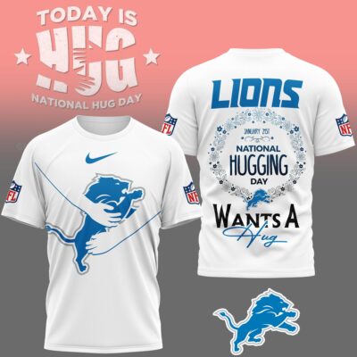 Detroit Lions | Premium NFL National Hugging Day 3D Shirt