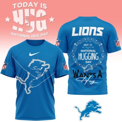 Detroit Lions | Premium NFL National Hugging Day 3D Shirt