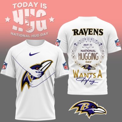 Baltimore Ravens | Premium NFL National Hugging Day 3D Shirt