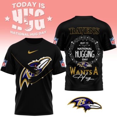 Baltimore Ravens | Premium NFL National Hugging Day 3D Shirt