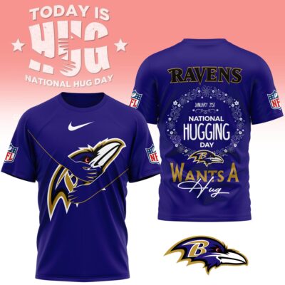 Baltimore Ravens | Premium NFL National Hugging Day 3D Shirt
