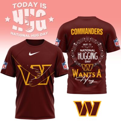 Washington Commanders | Premium NFL National Hugging Day 3D Shirt