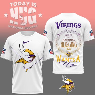 Minnesota Vikings | Premium NFL National Hugging Day 3D Shirt