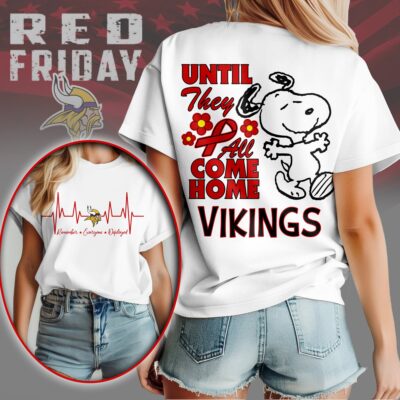 Minnesota Vikings | Premium NFL Snoopy Red Friday 3D Shirt