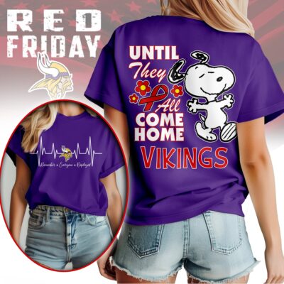 Minnesota Vikings | Premium NFL Snoopy Red Friday 3D Shirt