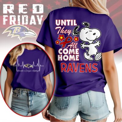 Baltimore Ravens | Premium NFL Snoopy Red Friday 3D Shirt