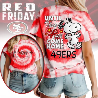 San Francisco 49ers | Premium NFL Snoopy Red Friday 3D Shirt